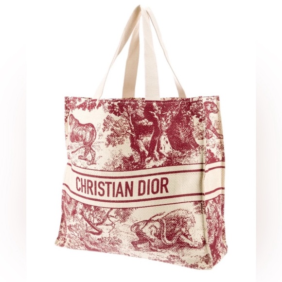 Dior Raffia Shopping Tote - Picture 1 of 5